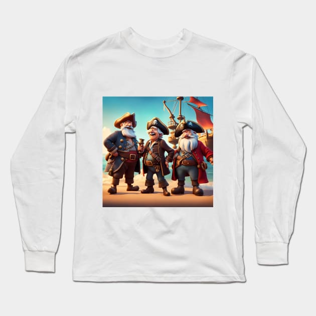 Pensioners as Pirates Long Sleeve T-Shirt by Colin-Bentham